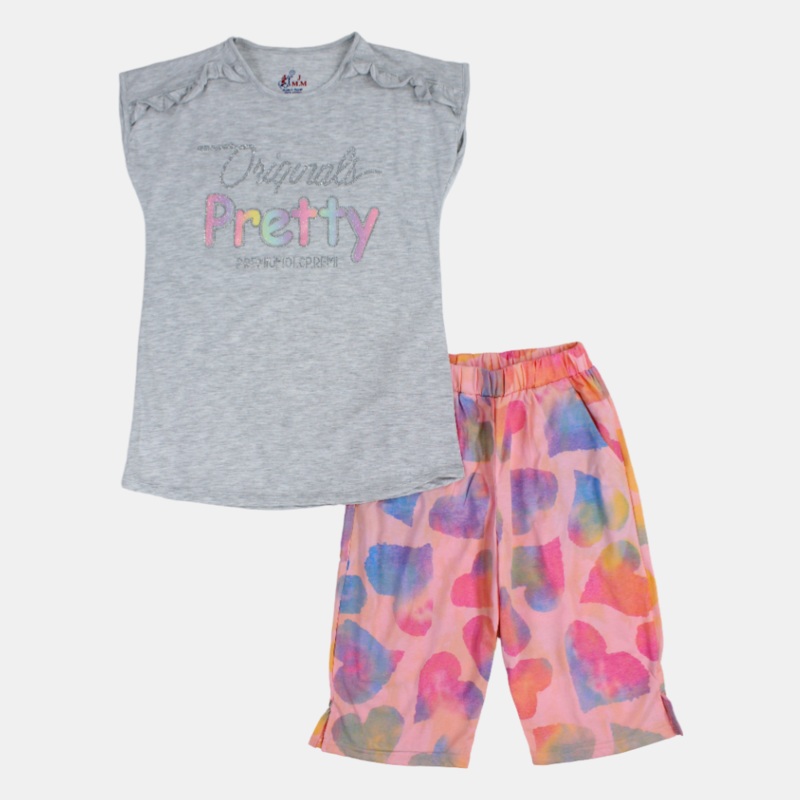 Pretty Girls Cotton Sleeveless Pajama Set