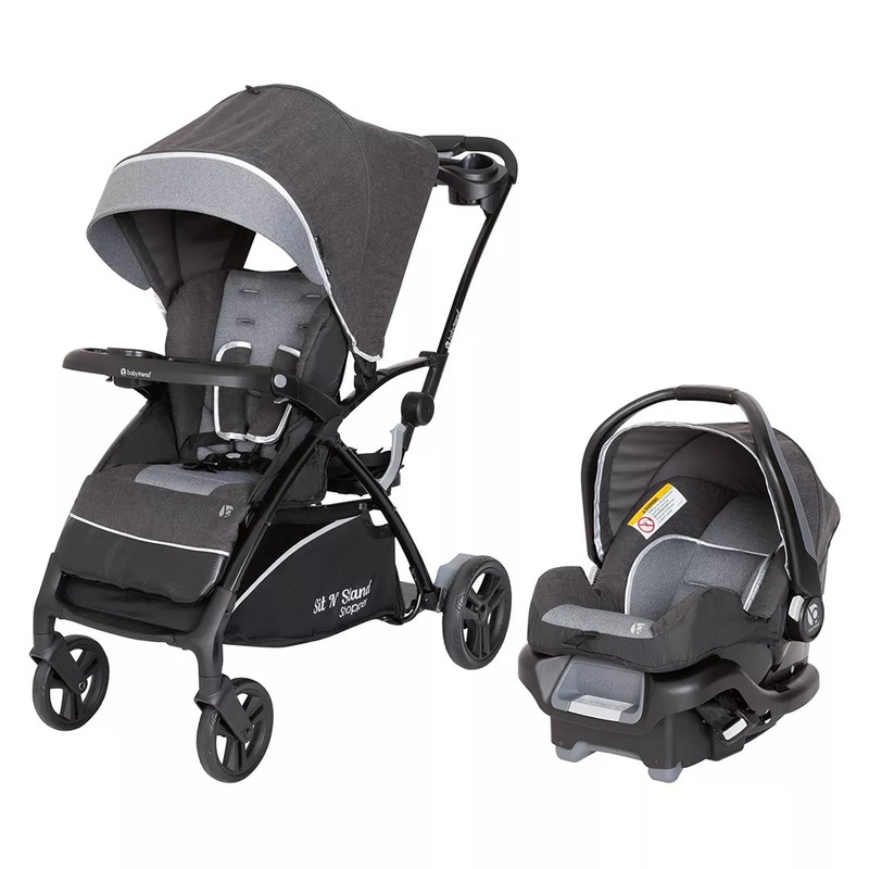 Sit N’ Stand 5-in-1 Shopper Stroller Travel System – Gray