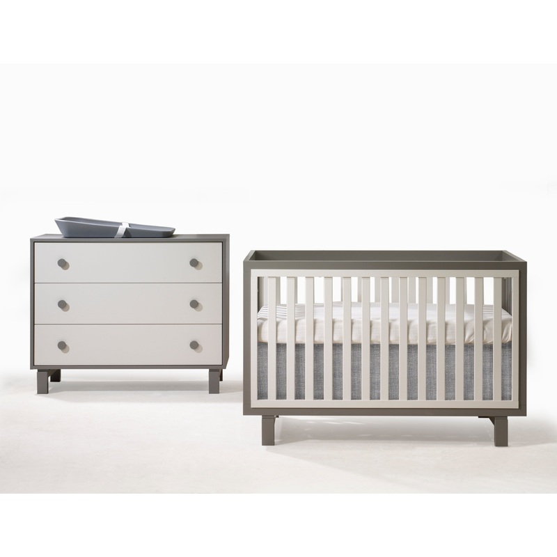 Tulip Juvenile Bjorn Classic Crib and 3 Drawer Dresser – Latte/Taupe