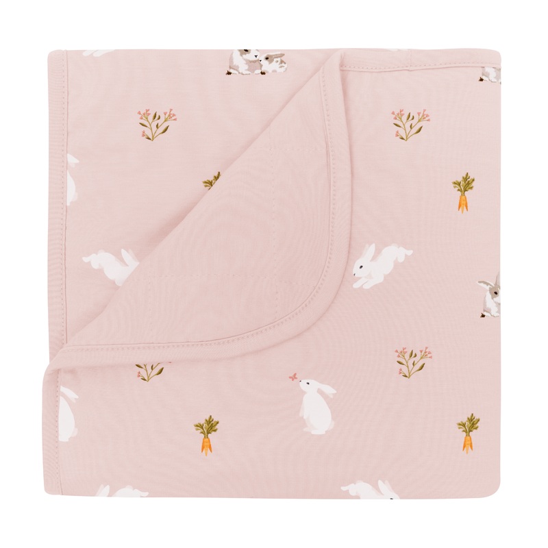 Baby Blanket in Blush Rabbit 1.0