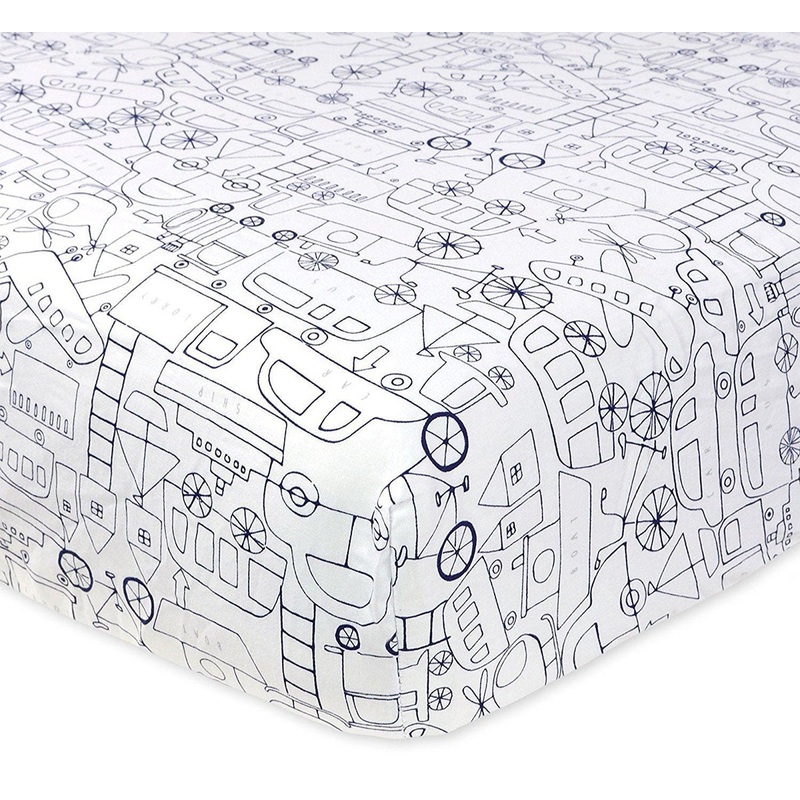 Just Born Crib Sheet – Transit Navy