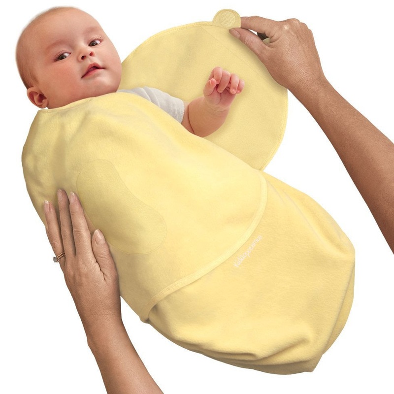 Kiddopotamus Cotton Knit SwaddleMe in Yellow (Small)