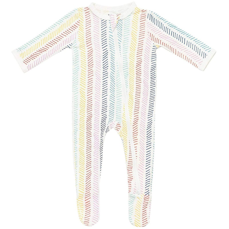 Kyte Baby Printed Zippered Footie – Herringbone (6-12 months)