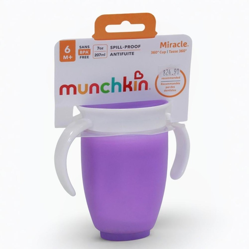 Munchkin Miracle 360 Trainer Cup 7 oz – Purple 6 months +