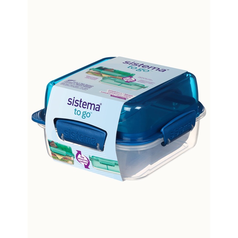 Sistema Lunch Box  BPA Free Plastic Blue 1.24L