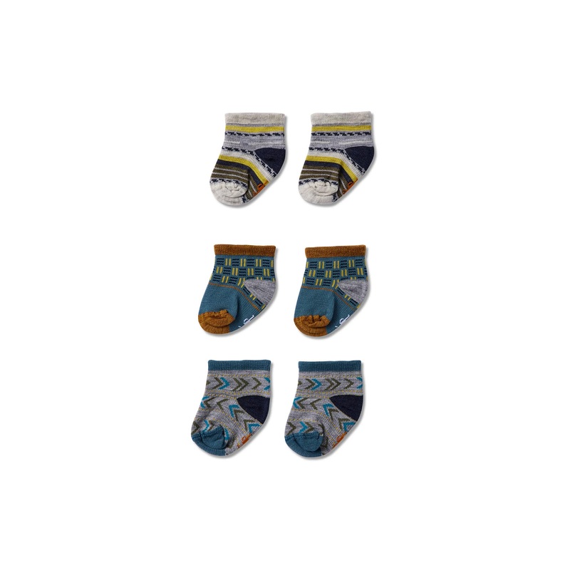 Smartwool Baby Bootie Batch Socks Trio Gift Box – Light Grey
