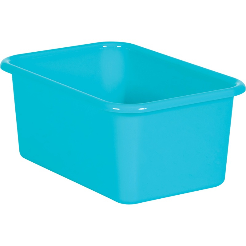 Teal Small Plastic Storage Bin