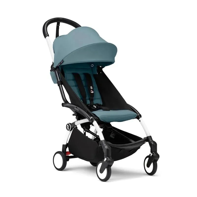 YOYO3 Stroller White Frame 6+ Bundle – Aqua (See description)
