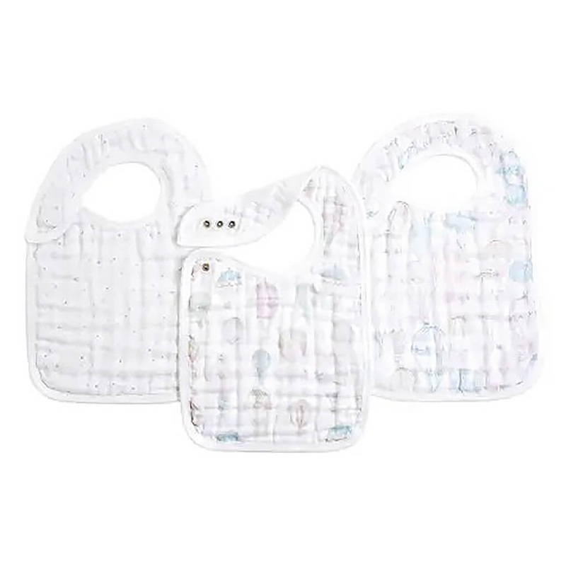 A+A Classic Snap Bib 3 Pack Above The Clouds