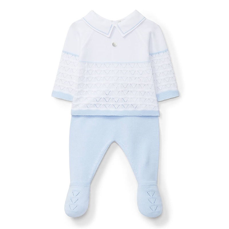 Camisole Set White Blue Details