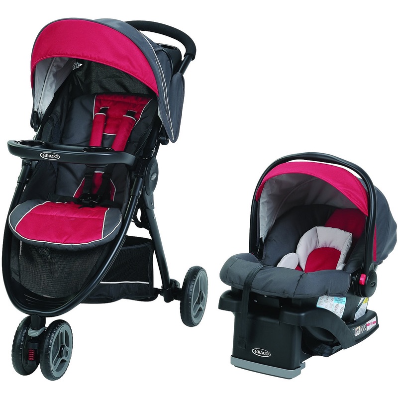 Graco FastAction Fold Sport LX Click Connect Travel System – Chili Red
