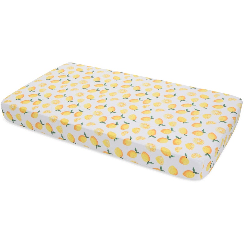 Little Unicorn Cotton Muslin Fitted Crib Sheet – Lemon