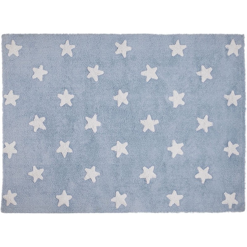 Lorena Canals Stars Rug – Blue (4′ x 5′ 3″)