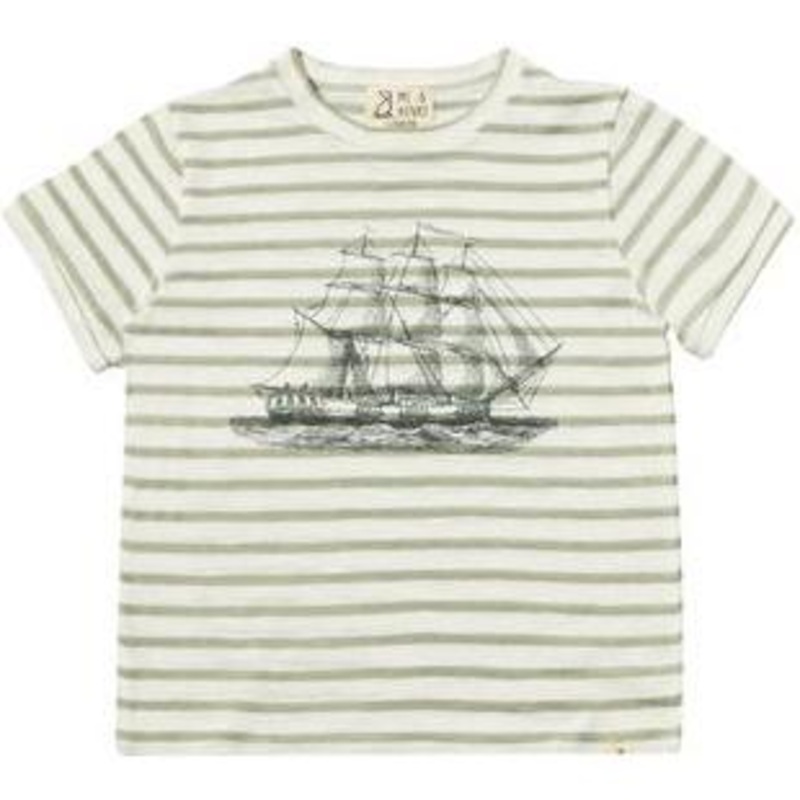 Me & Henry Newquay Printed Tee | Grey Boat