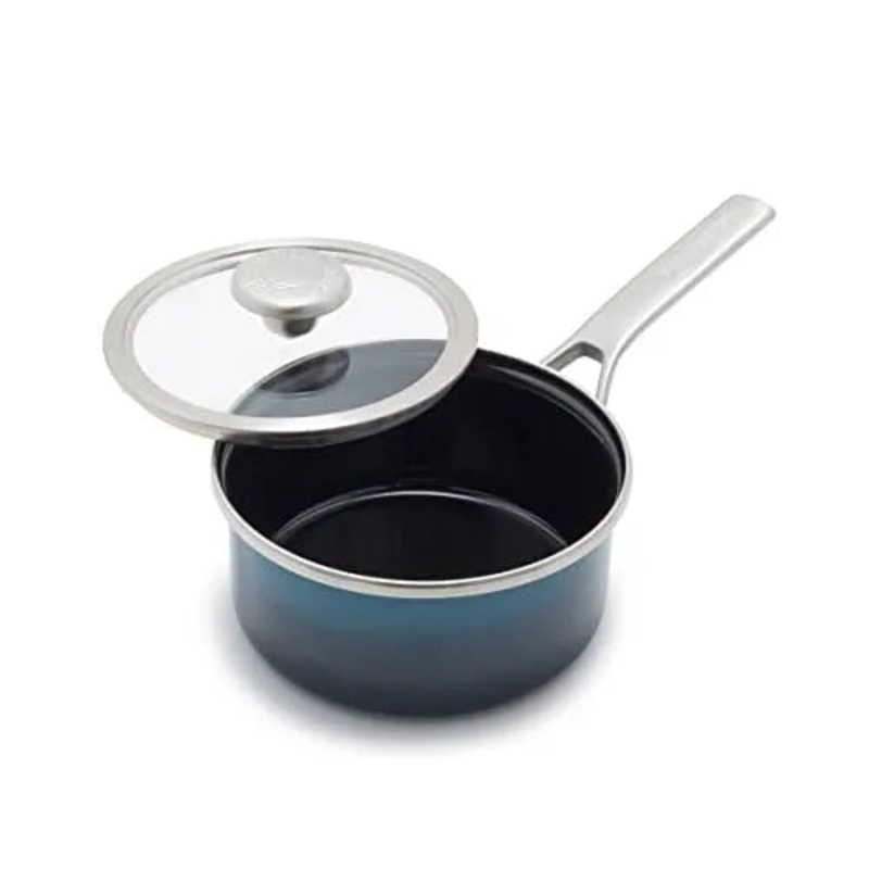 Merten & Storck Steel Core Enameled 1.5-Quart Saucepan with Lid – Aegean Teal