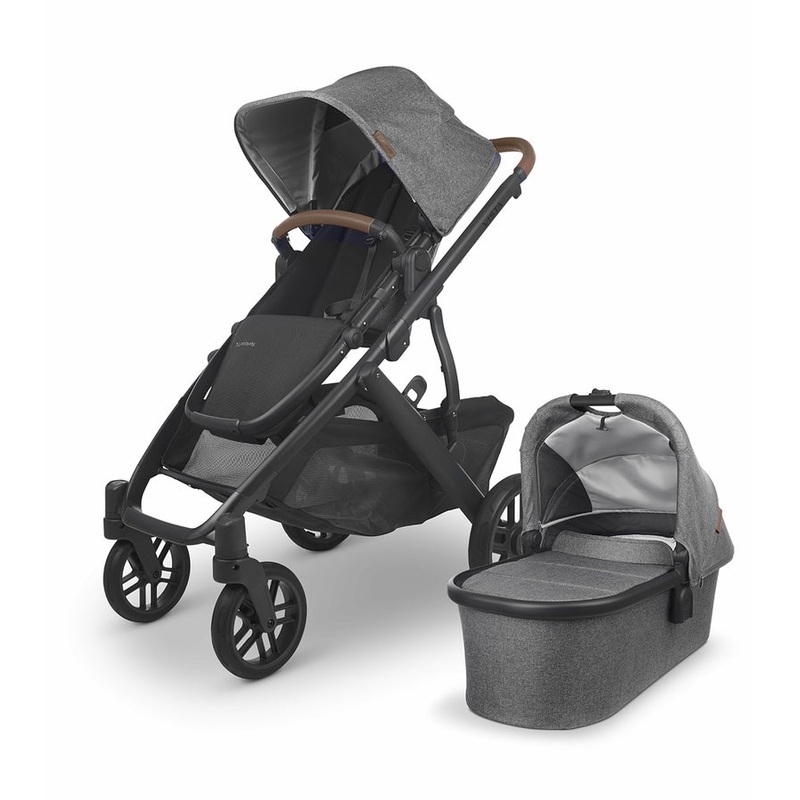 UPPAbaby OPEN BOX Vista V2 Stroller –  Greyson (Charcoal Melange/Carbon/Saddle Leather)
