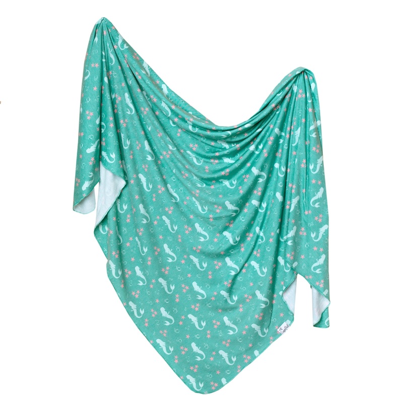 Copper Pearl Knit Swaddle Blanket | Coral