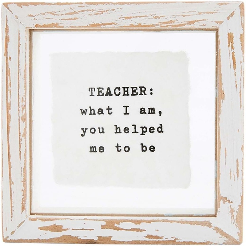 Mud Pie Teacher Glass Plaque