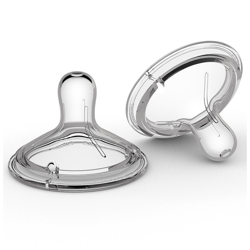 Nanobebe 360 Double Vented Silicone Nipples Twin-Pack – Medium Flow