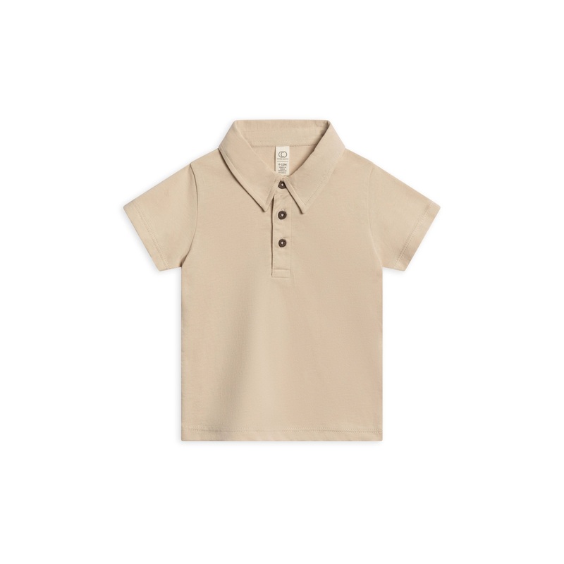 Organic Ben Short Sleeve Polo – Oat