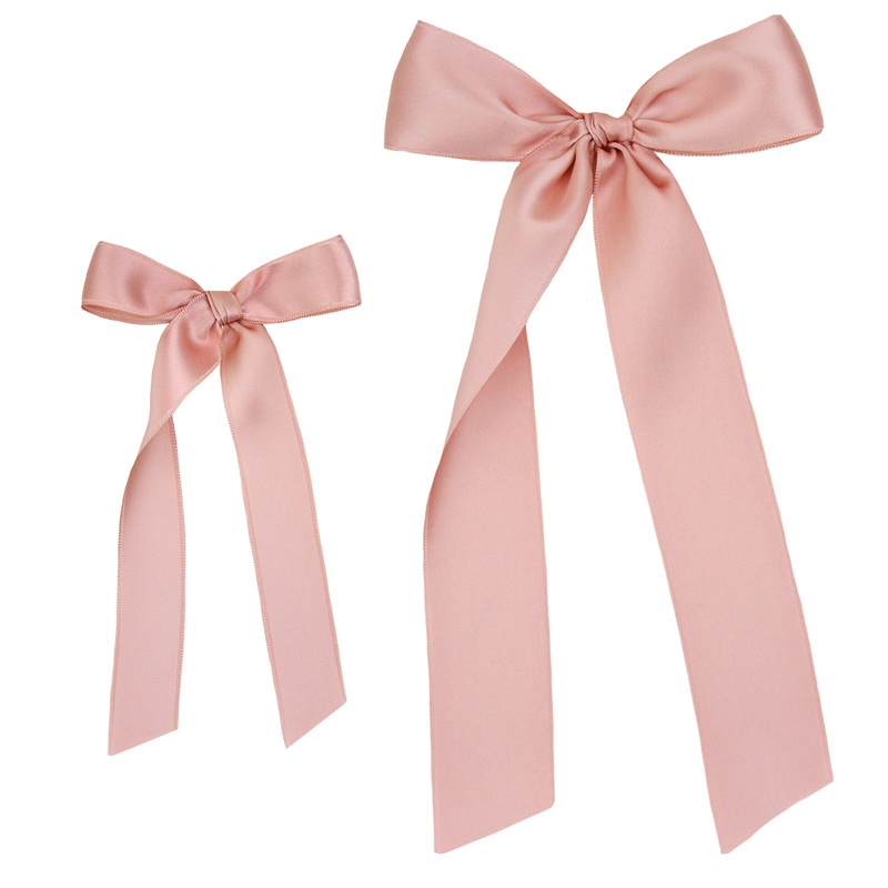 Satin Bow – French Pink Sash Clip