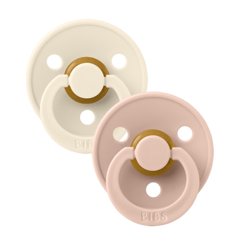 Bibs Color Symmetrical Ivory & Blush – Size 1 (Pack Of 2)