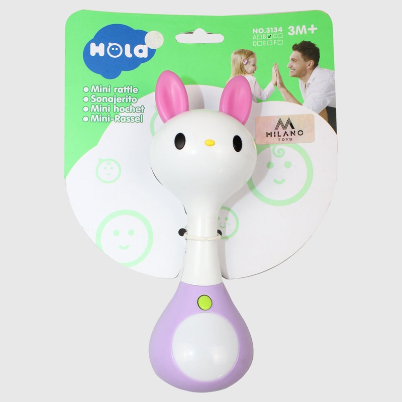 Hola Rabbit-Shaped Mini Rattle