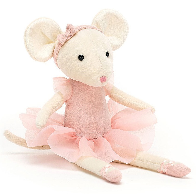 Jellycat Pirouette Mouse Candy, 11″