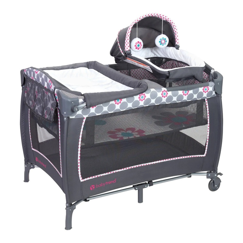 Lil Snooze Deluxe II Nursery Center – Daisy Dots