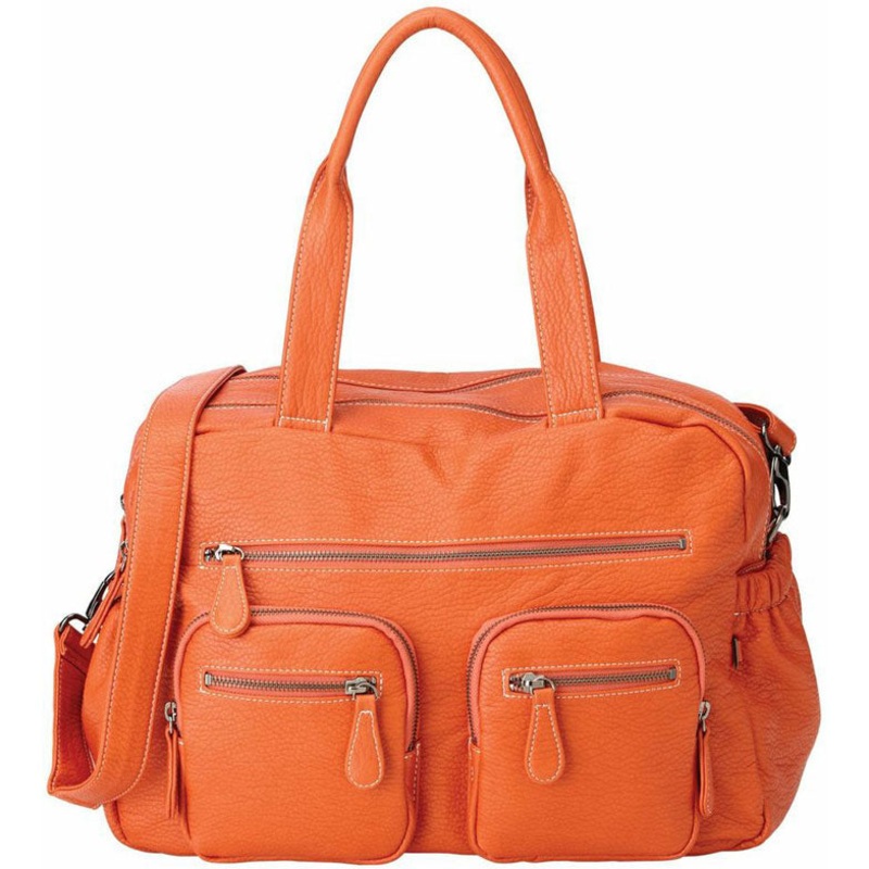OiOi Orange Buffalo Carry All Diaper Bag