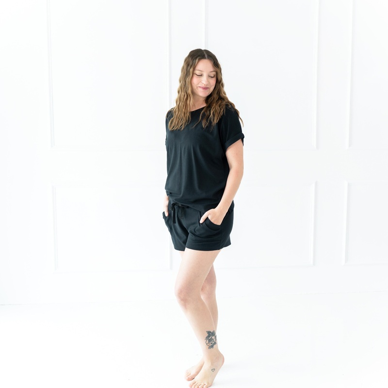 Women’s Bamboo Jersey Shorts in Midnight
