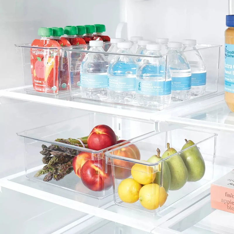 4pc Fridge & Pantry Bin Storage Set Clear