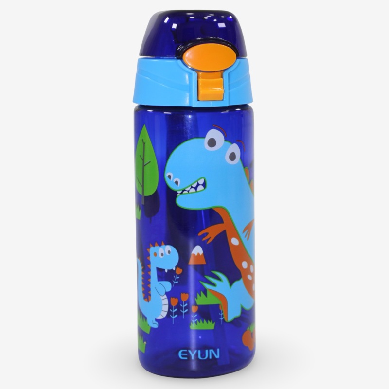 Plastic Water Bottle  Colorful Dino Design (600ml)