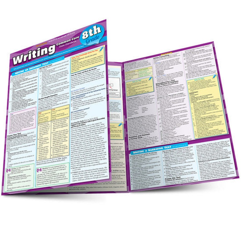 QuickStudy | Writing: Common Core – 8Th Grade Laminated Study Guide
