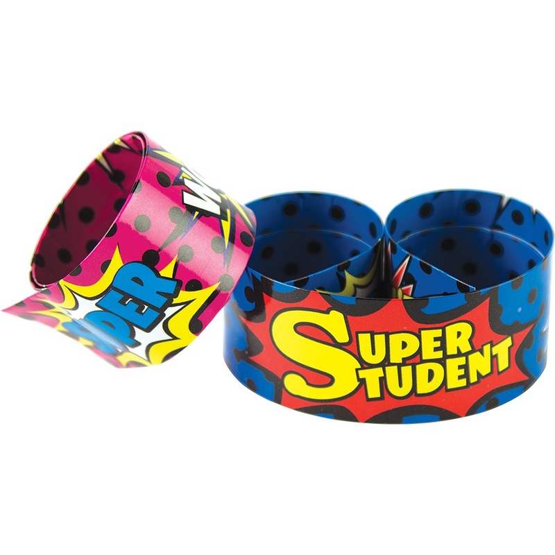 Superhero Super Student Slap Bracelets