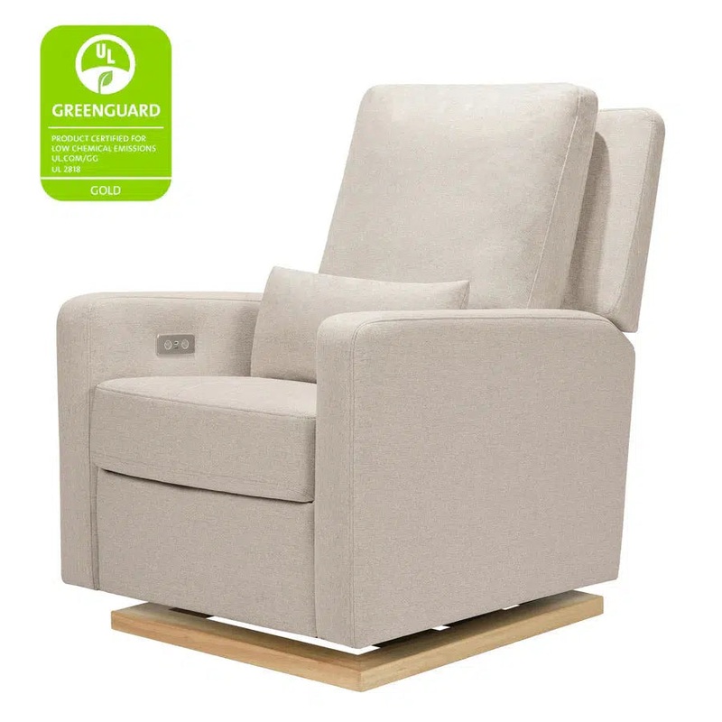 Babyletto – Sigi Electronic Glider + Recliner – Beach Eco-Weave Performance Fabric