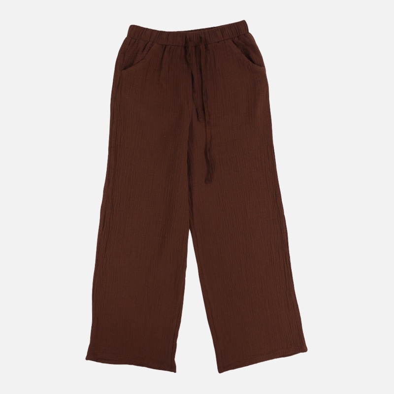 Brown Cotton Pants