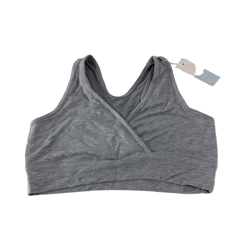 Kindred Bravely French Terry Racerback Nursing And Sleep Bra, Grey Heather, Large
