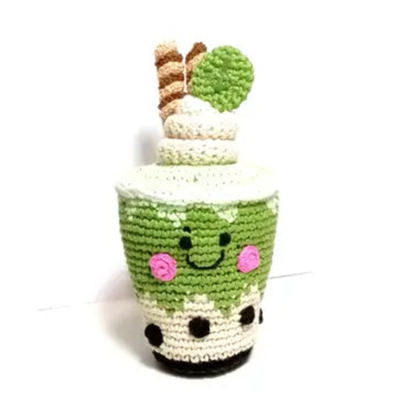 Pretend Play Food Rattle – Green Tea Matcha Latte
