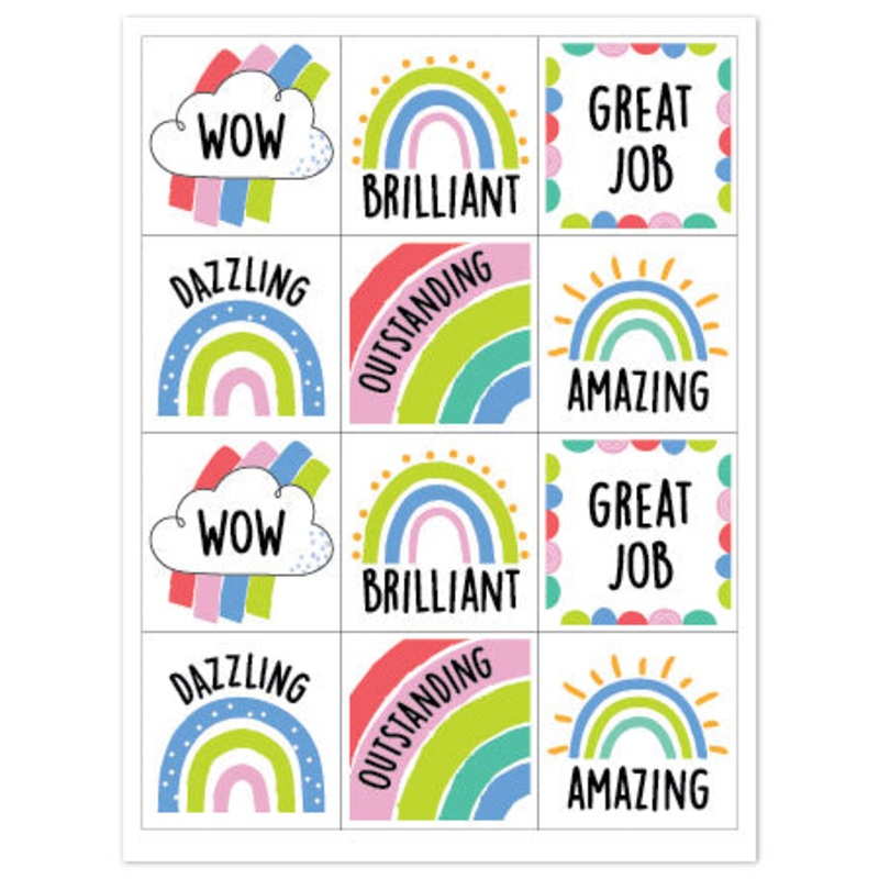 Rainbow Doodles Rewards Stickers – Rewards