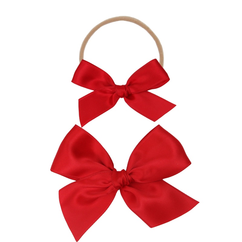 Satin Bow – Cherry Headband