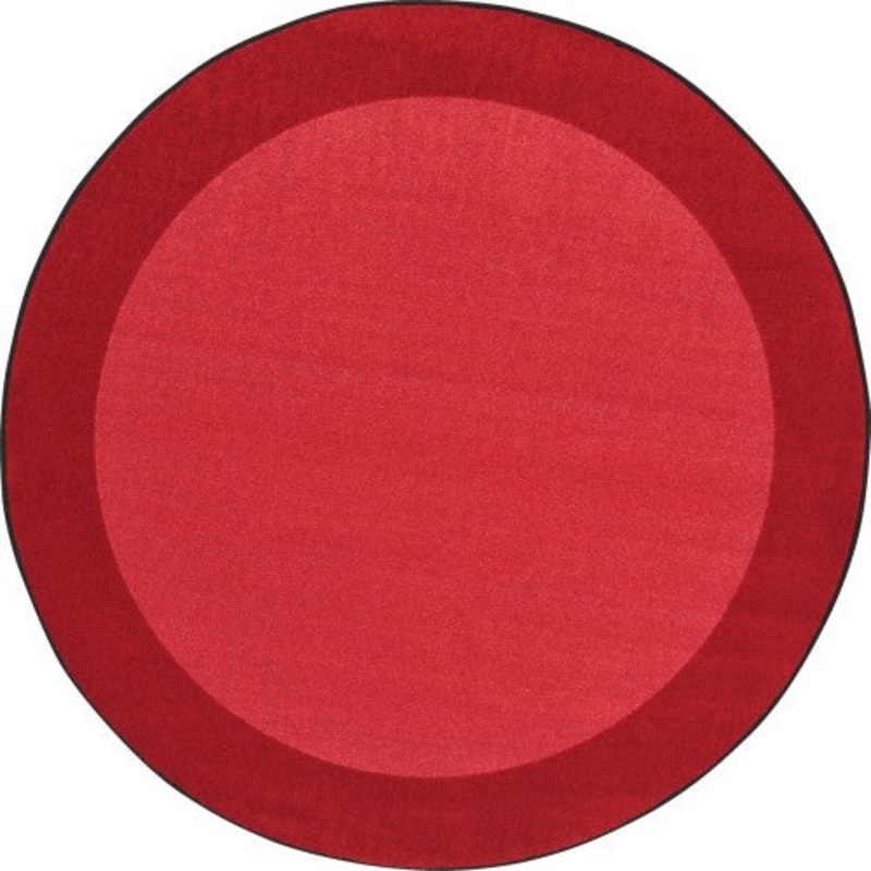 All Around Rug, 5’4″ Round, Red