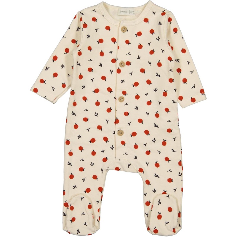 Bean’s (Barcelona) – Organic Button-Up Romper – Apples