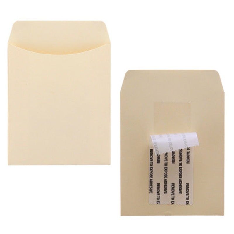 Bright Pressure Sensitive Pockets, 3.5″x5″, 300 Manila
