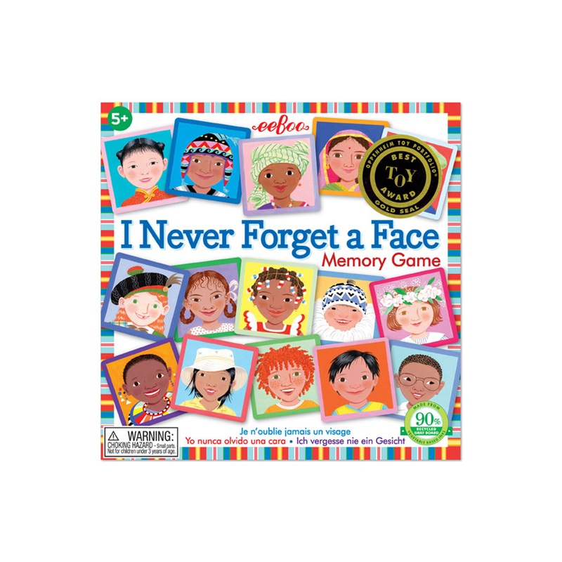eeBoo I Never Forget A Face Memory and Matching Game