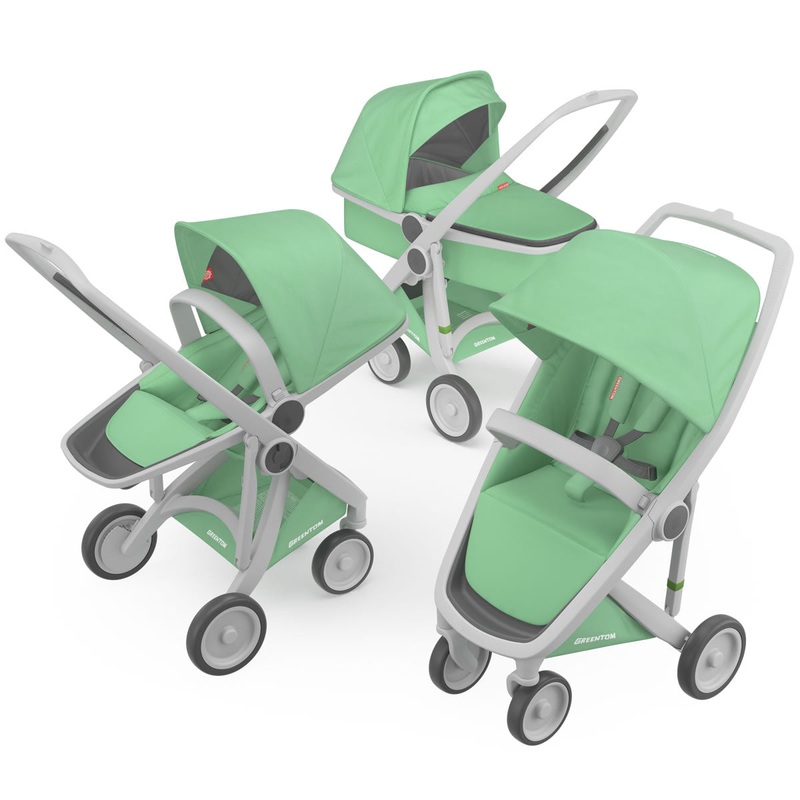 Greentom 3 in 1 Stroller – Grey/Mint