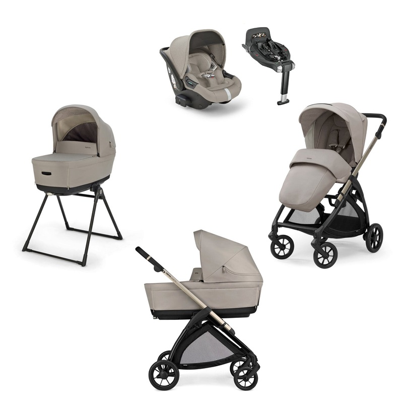 Inglesina Electa Travel System with reclining car seat 360 base (2025) – Battery Beige