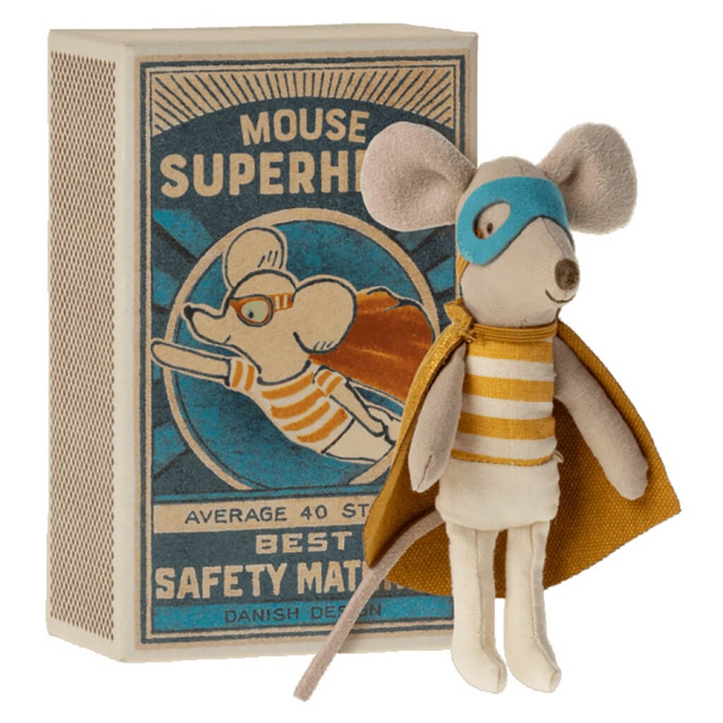 Little Brother Super Hero Mouse Doll in Matchbox