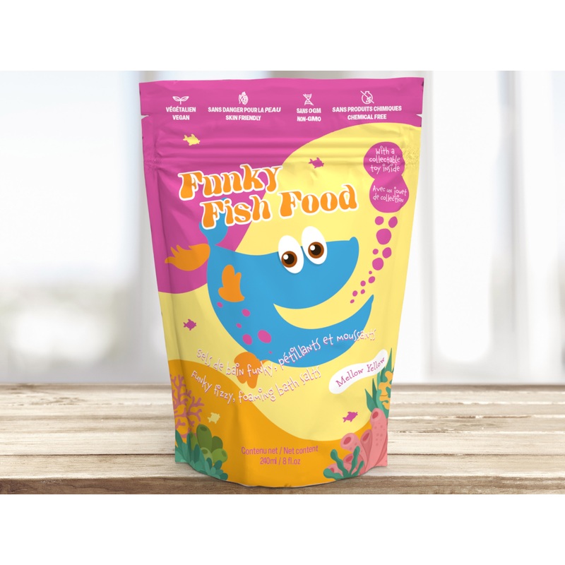 Loot Toy Company Funky Fish Food Bath Salts- Mellow Yellow