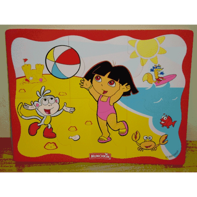 Munchkin Dora the Explorer 6 Large Piece Floatable Bath Puzzle Bath Toy